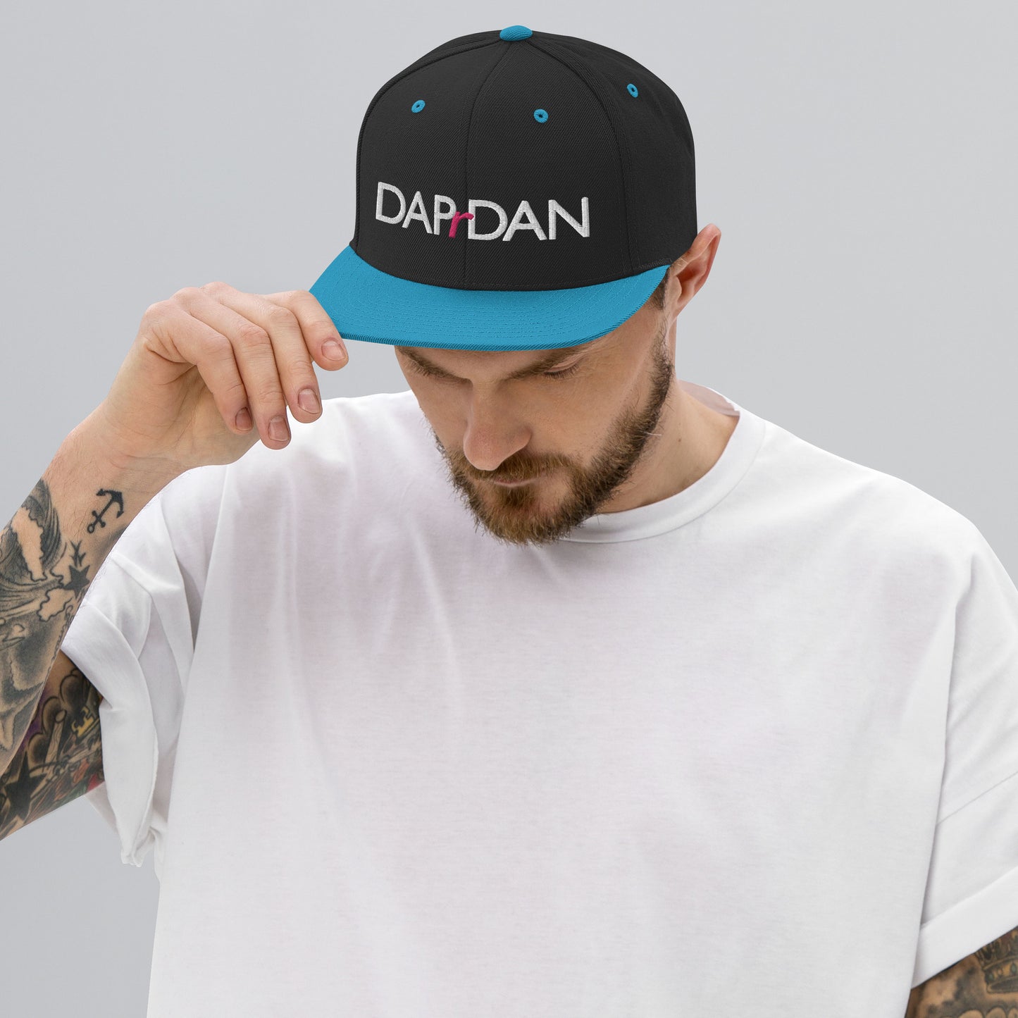 DAPrDAN Classic Flat Bill Cap (Black/Blue)