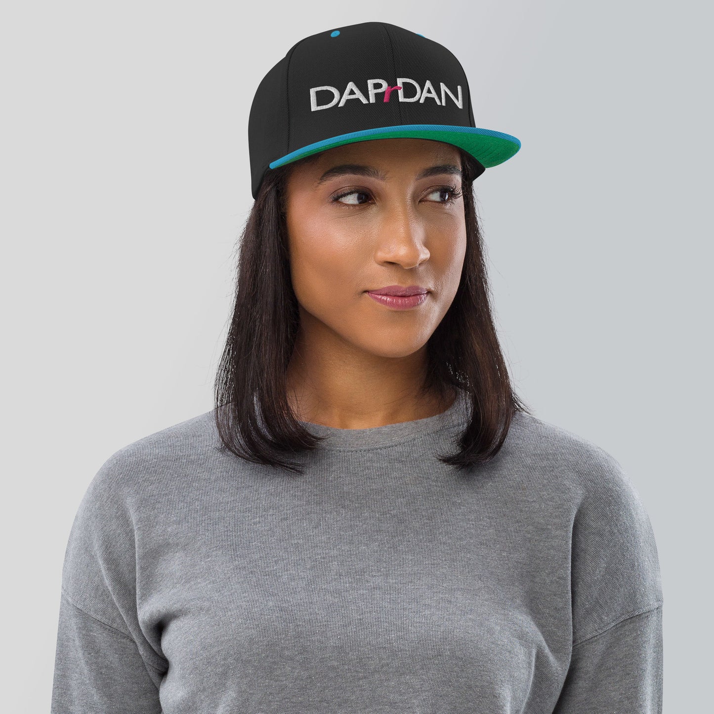 DAPrDAN Classic Flat Bill Cap (Black/Blue)