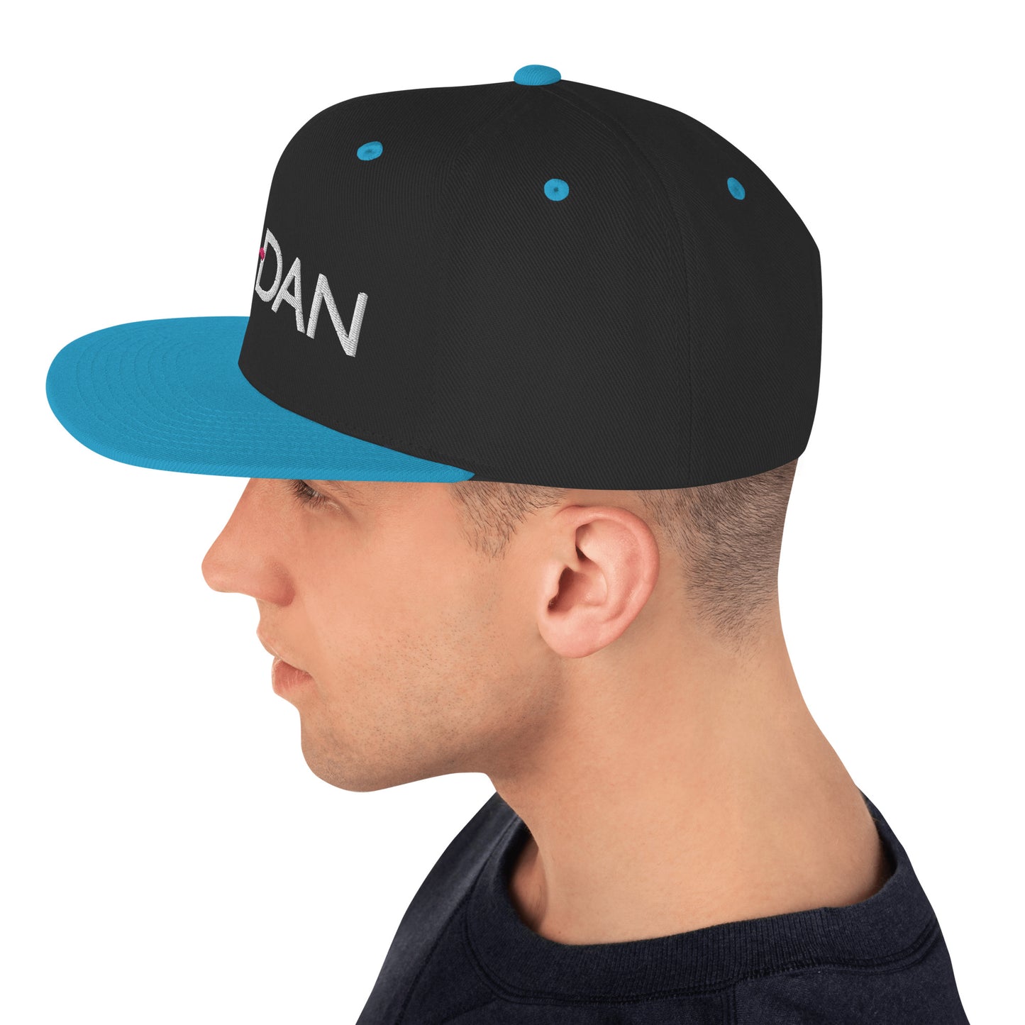 DAPrDAN Classic Flat Bill Cap (Black/Blue)