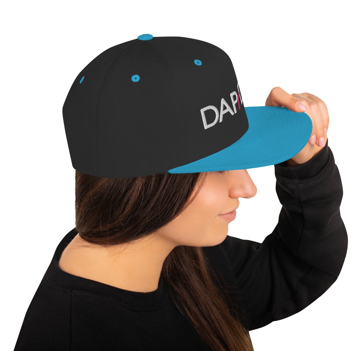 DAPrDAN Classic Flat Bill Cap (Black/Blue)