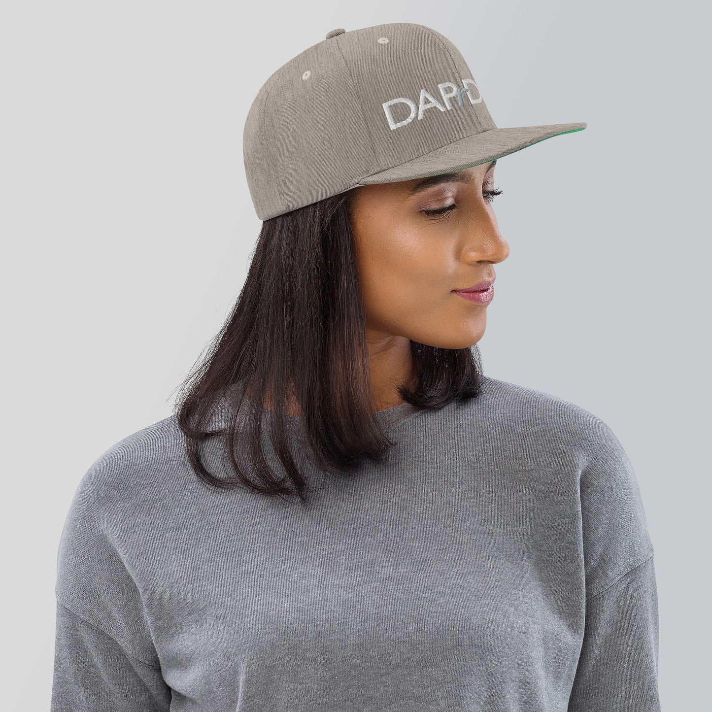 DAPrDAN Classic Flat Bill Cap (Grey/Natural)